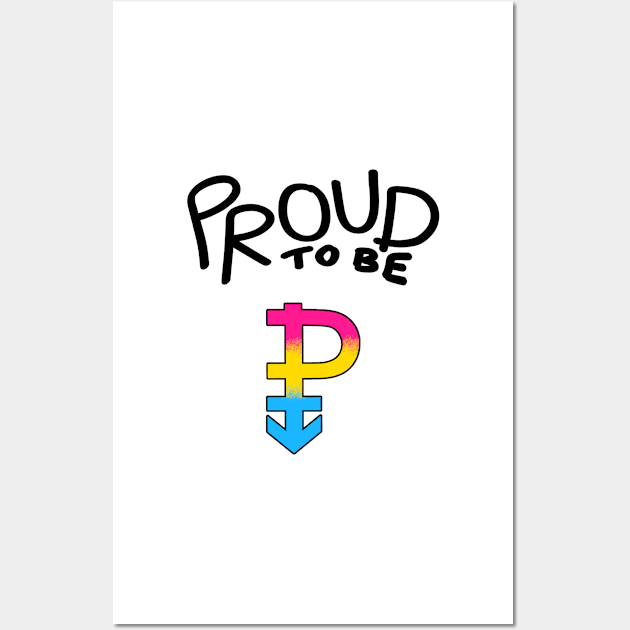 Proud Gay Pansexual Symbol Wall Art by Nalidsa